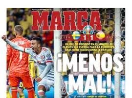 La Une de Marca du 16/10/2019. Marca