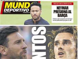Les Unes des journaux sportifs en Espagne. MD