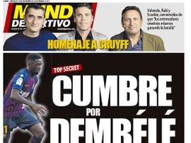 Capa do jornal 'Mundo Deportivo' de 14-11-18. MundoDeportivo