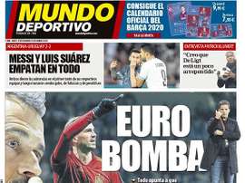 Capa do Mundo Deportivo 19-11-19. Mundo Deportivo