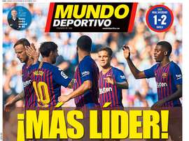 Portada Mundo Deportivo del 16-09-18. Mundo Deportivo