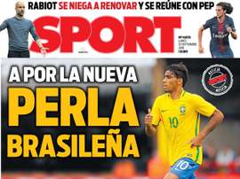 Capa do jornal 'Sport' de 10-09-18. Sport