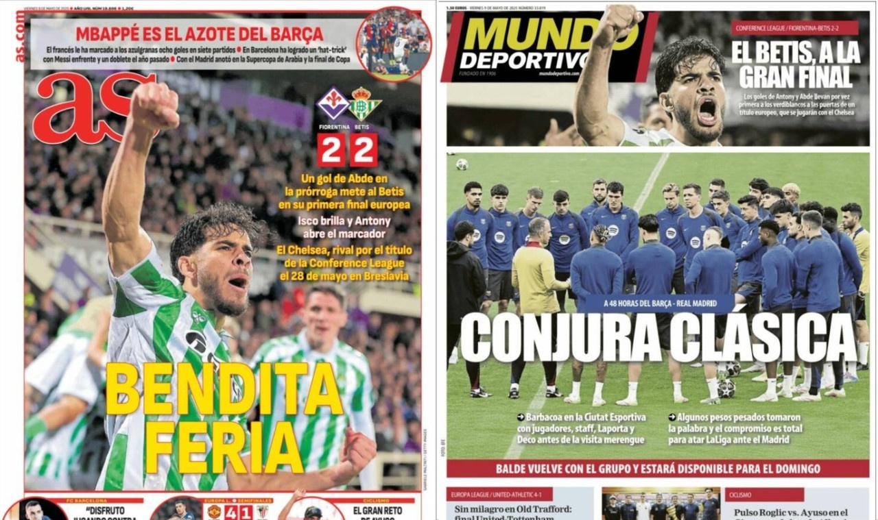 Portadas de la prensa deportiva del 09-05-25