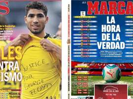 Portadas de la prensa deportiva del 01-06-20. AS/Marca