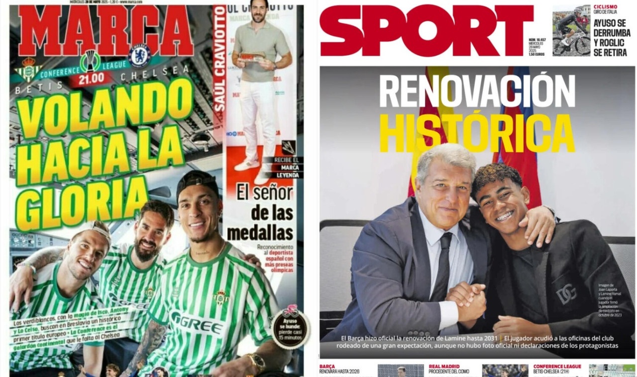 Portadas de la prensa deportiva del 28-05-25
