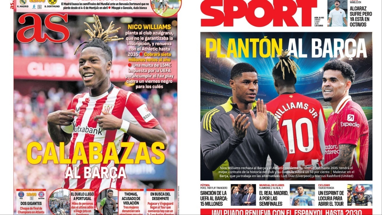Portadas de la prensa deportiva del 05-07-25
