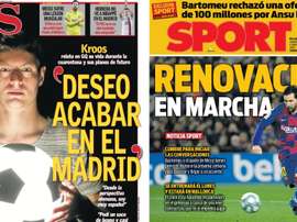 Portadas de la prensa deportiva del 06-06-20. AS/Sport