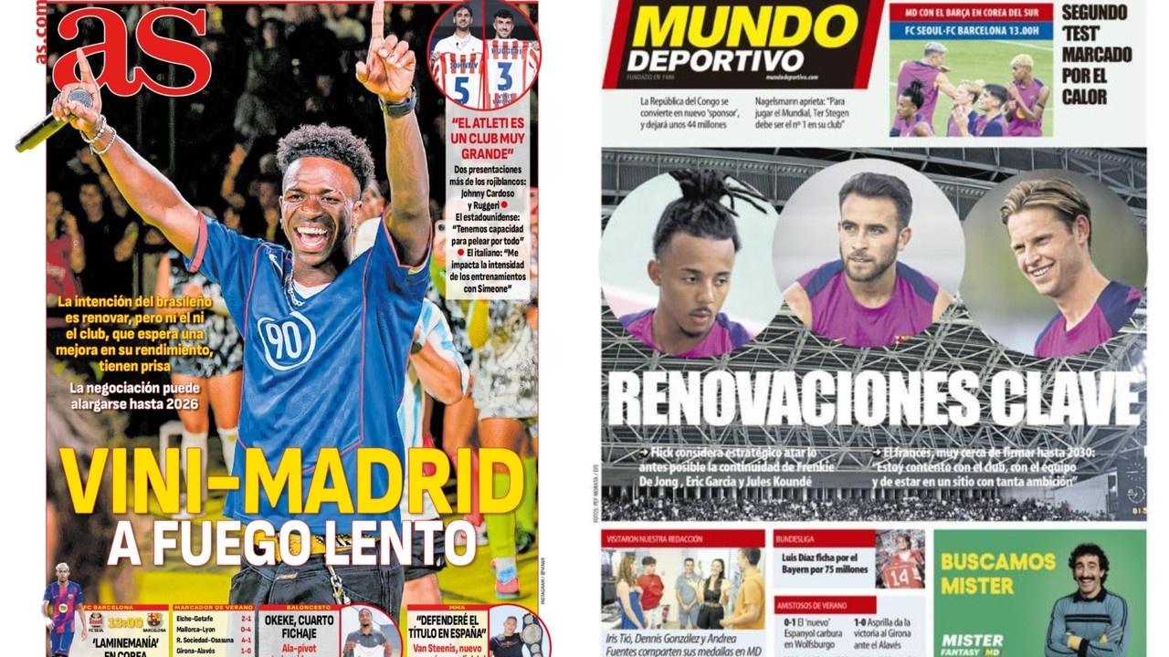 Portadas de la prensa deportiva del 31-07-25