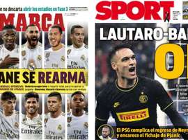 As capas da imprensa esportiva. Marca/Sport