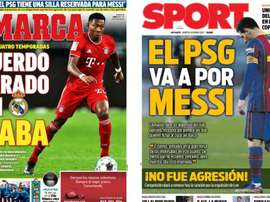 As capas da imprensa esportiva. Marca/Sport