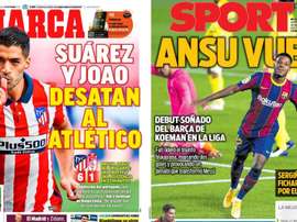 As capas da imprensa esportiva. Marca/Sport