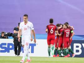 Gonçalo Guedes fue el autor del primer gol del partido. SelecaoPortugal