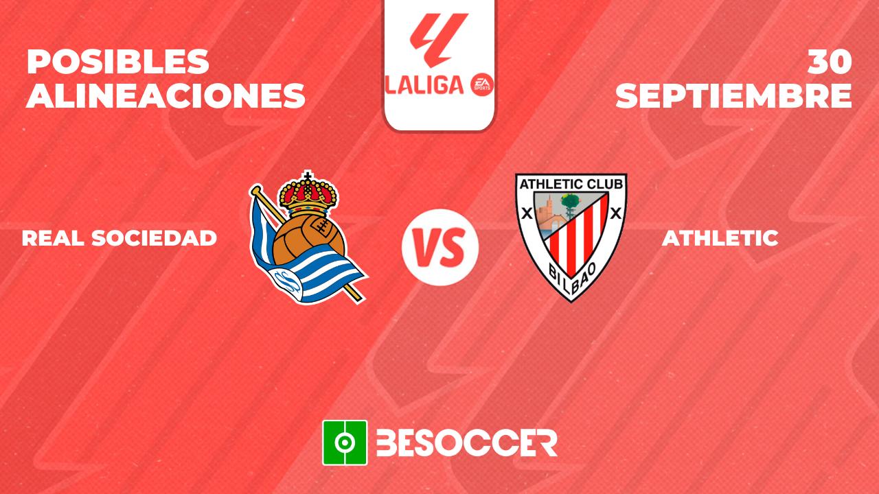 Posibles alineaciones del Real Sociedad vs Athletic