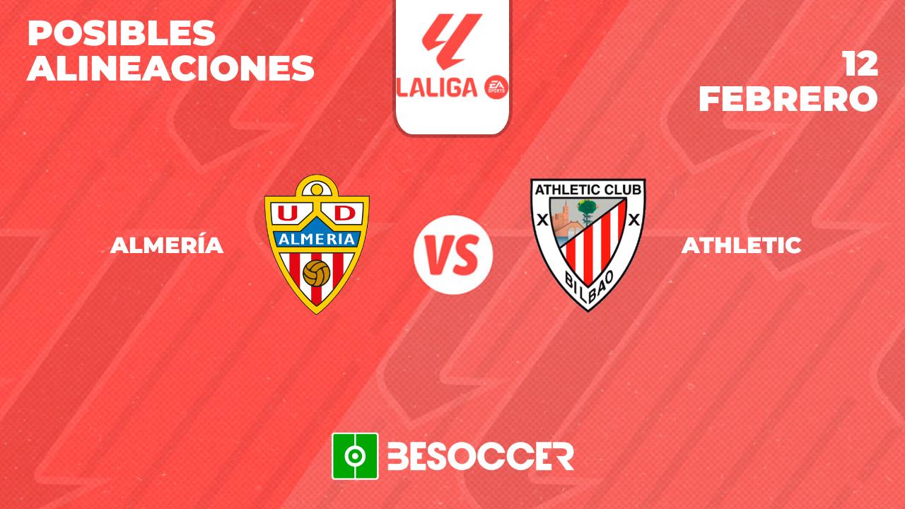 Posibles alineaciones del Almería vs Athletic