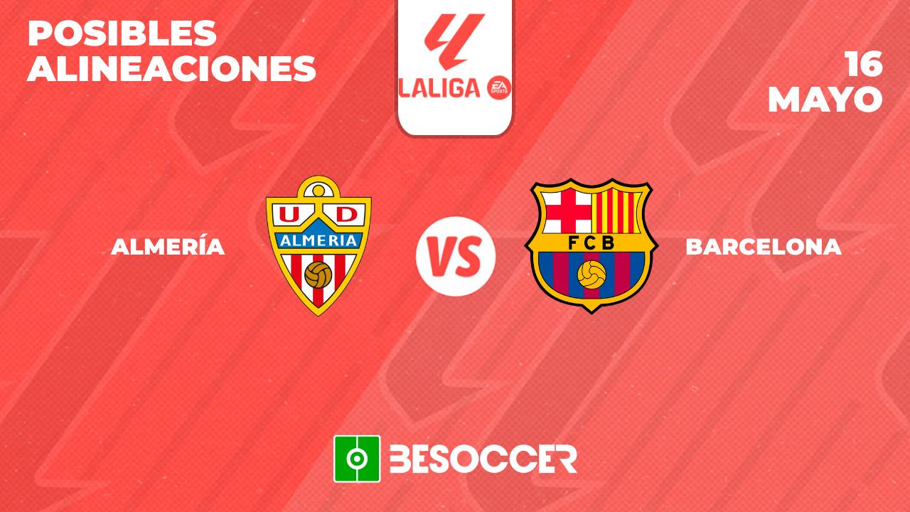 Posibles alineaciones del Almería vs Barcelona