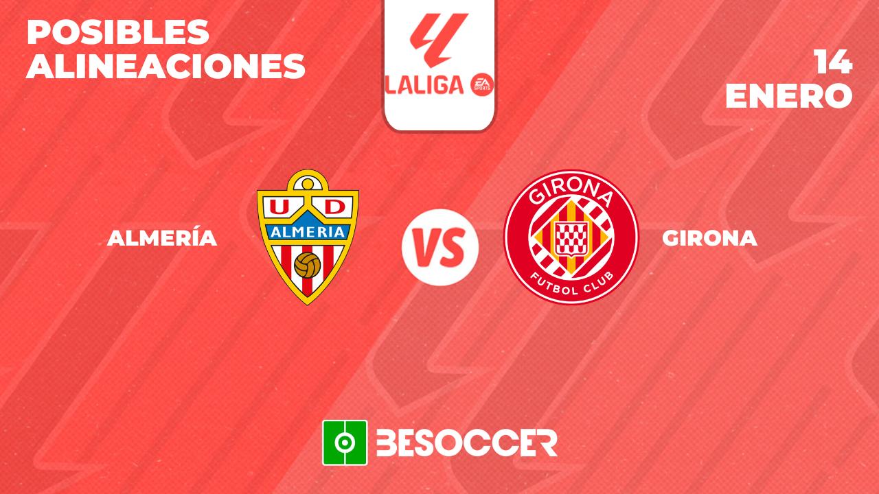 Posibles alineaciones del Almería vs Girona