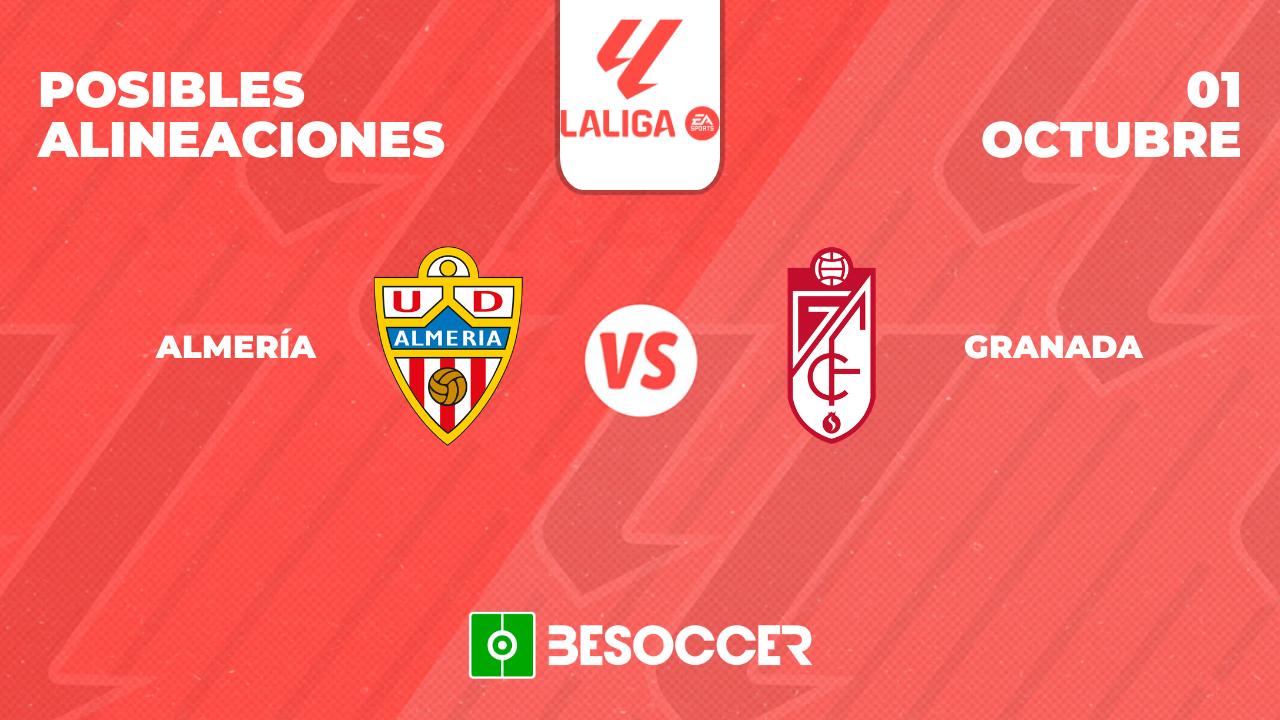 Posibles alineaciones del Almería vs Granada