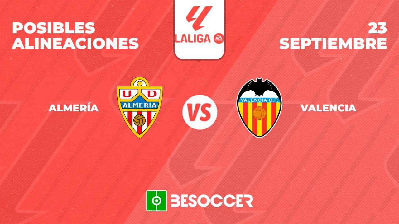 Posibles alineaciones del Almería vs Valencia