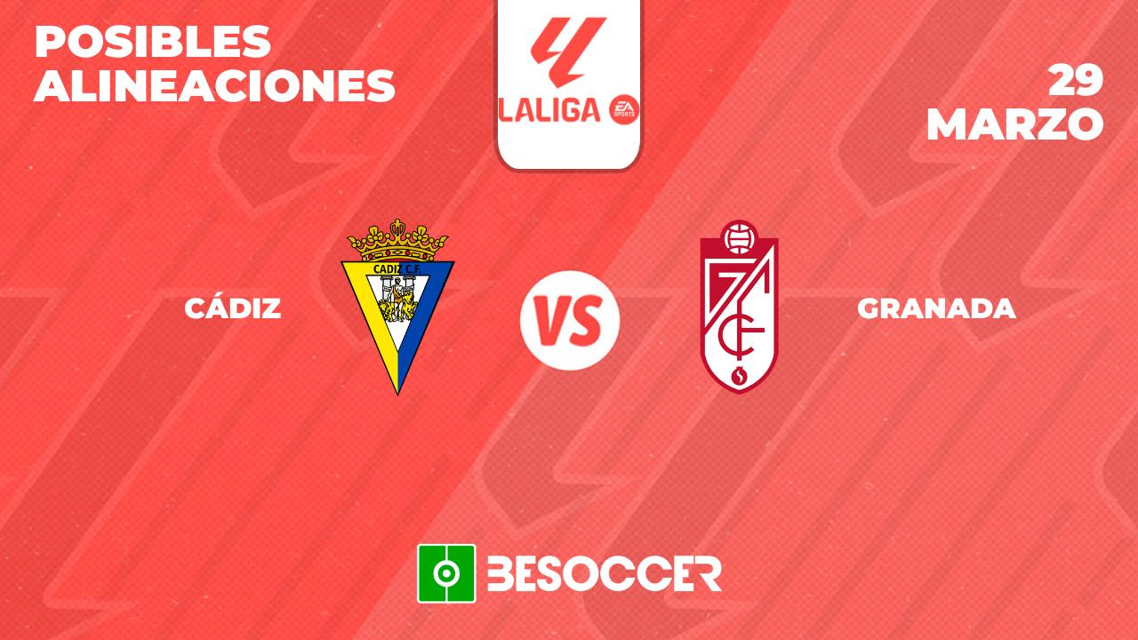 Posibles alineaciones del Cádiz vs Granada