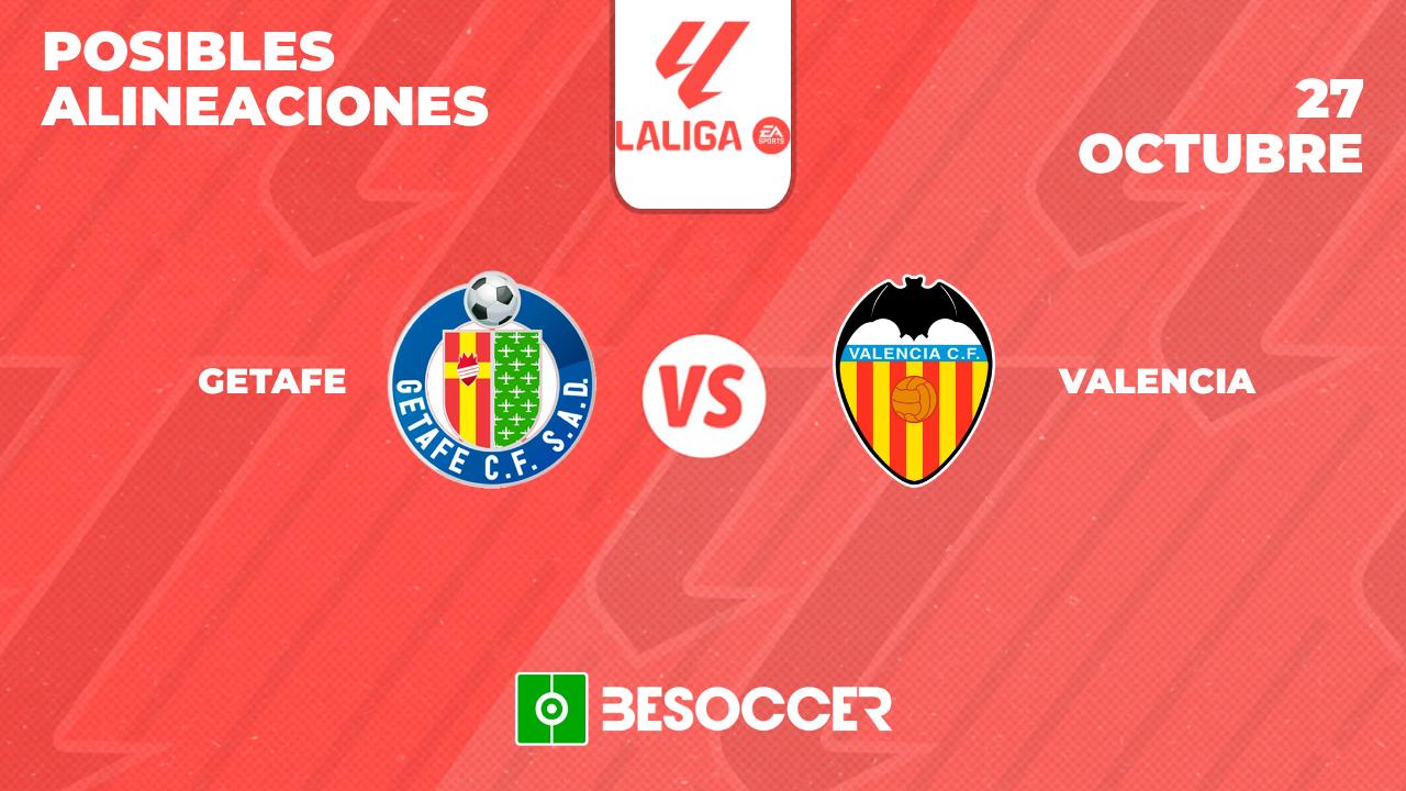 Posibles alineaciones del Getafe vs Valencia