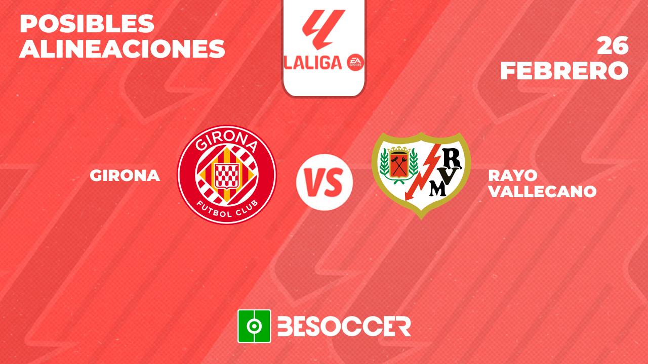 Posibles alineaciones del Girona vs Rayo Vallecano