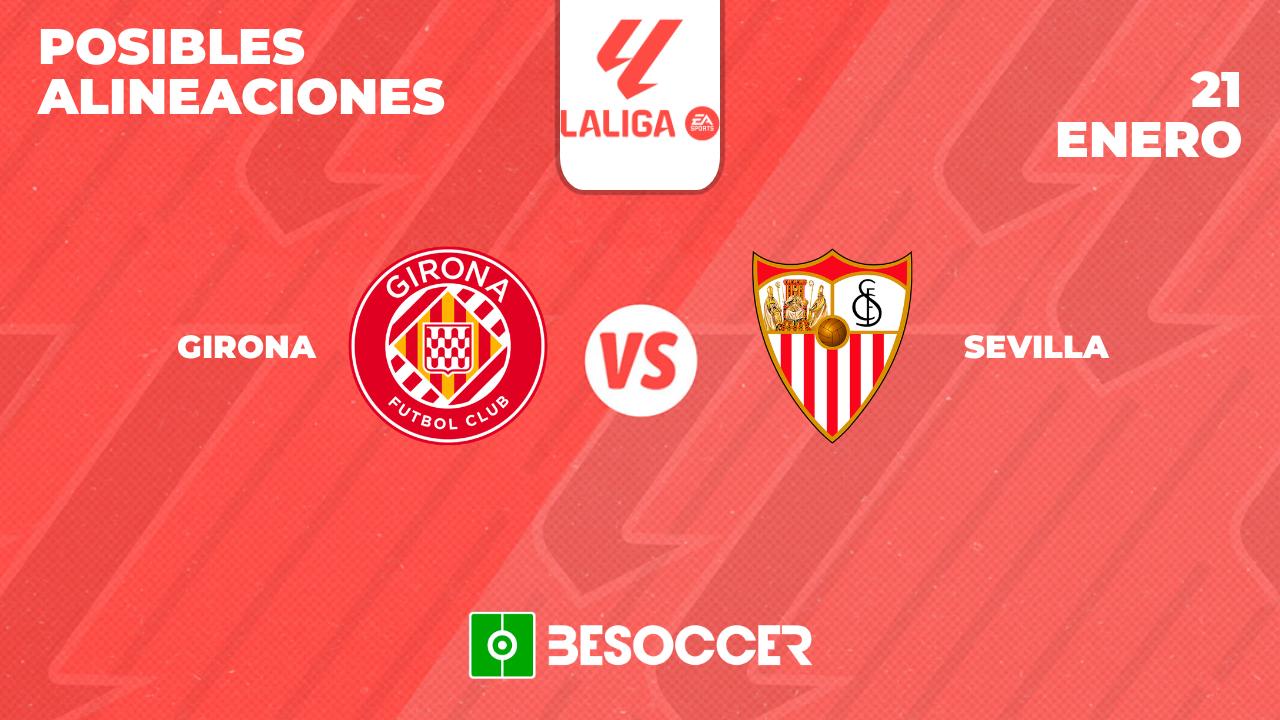 Posibles alineaciones del Girona vs Sevilla
