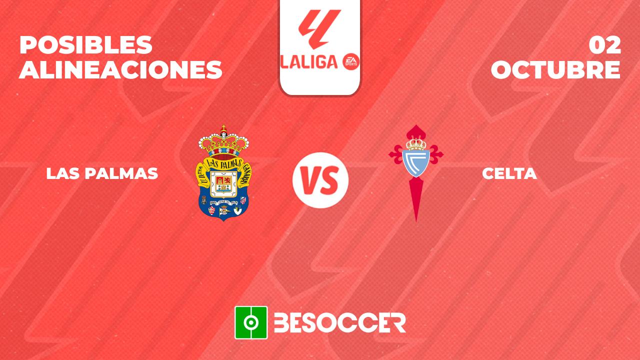 Posibles alineaciones del Las Palmas vs Celta