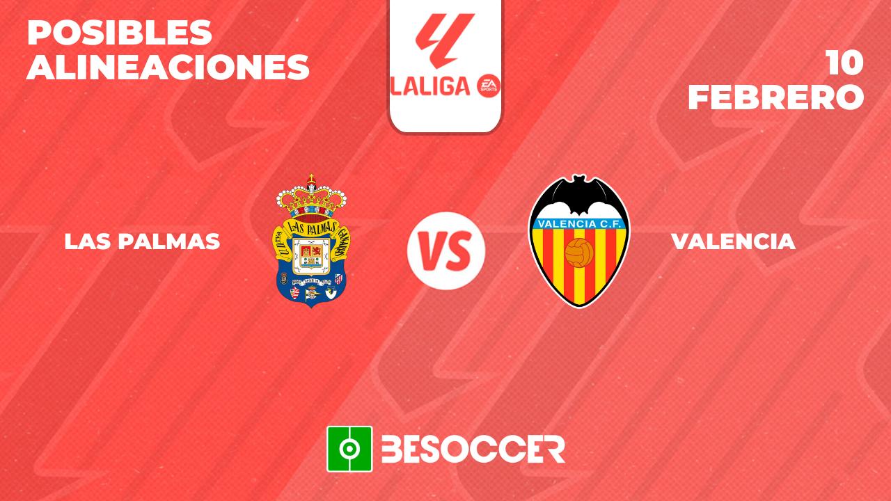 Posibles alineaciones de Las Palmas vs Valencia