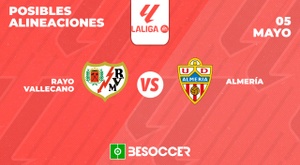 Posibles alineaciones del Rayo Vallecano vs Almería