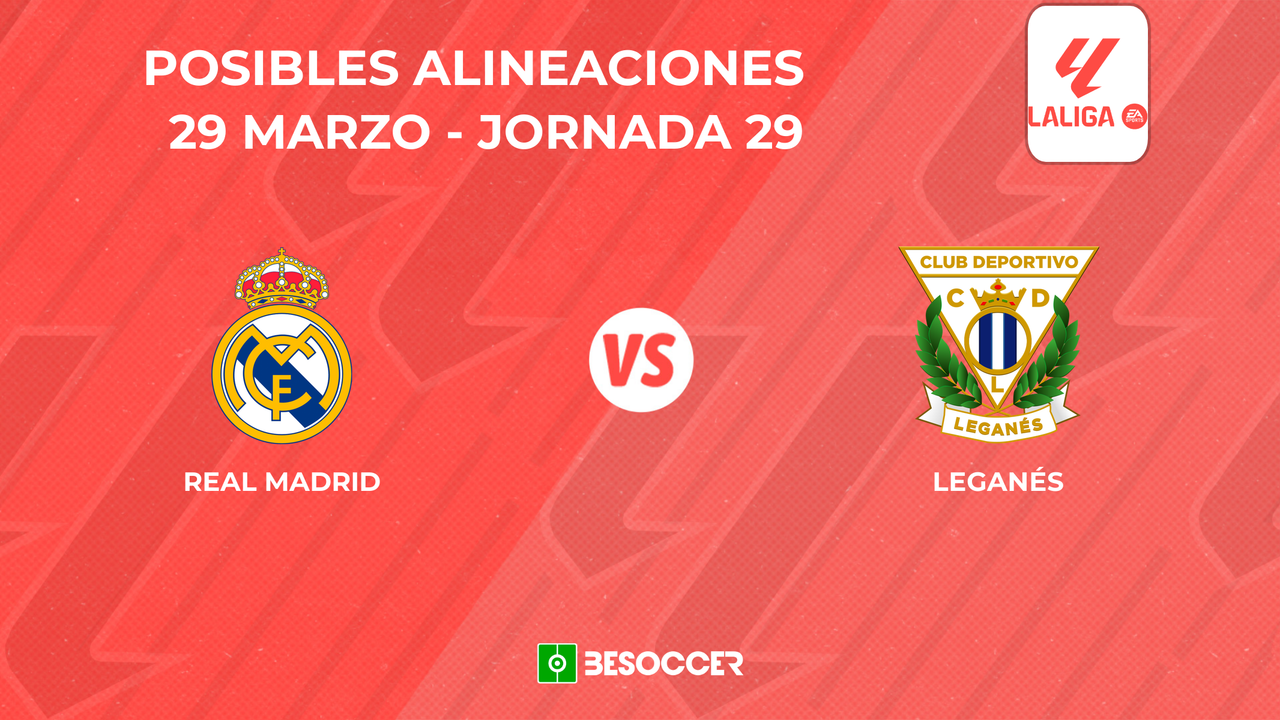 Posibles alineaciones del Real Madrid vs Leganés