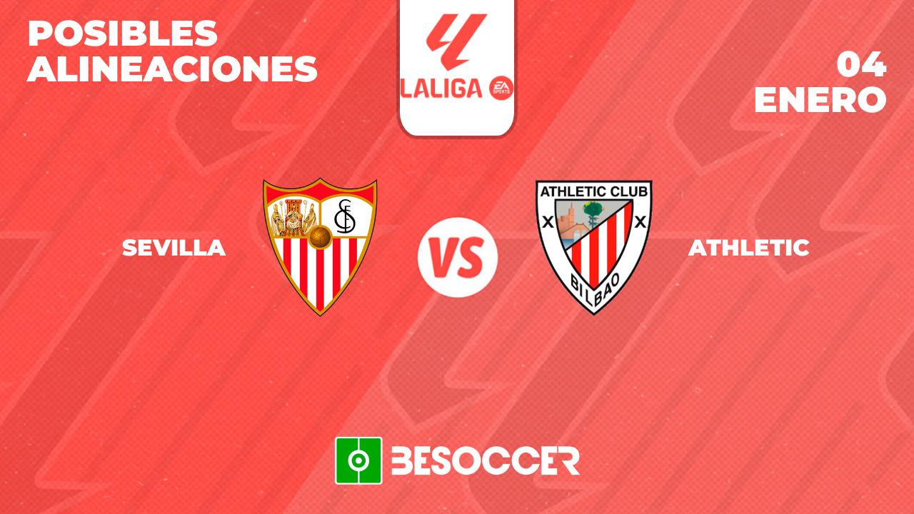 Posibles alineaciones del Sevilla vs Athletic