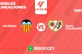 Posibles alineaciones del Valencia vs Rayo Vallecano