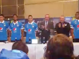 Presentados los refuerzos del conjunto 'embajador'. Captura/Millonarios