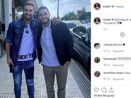 Griezmann liked Koke's photo with Gabi. Instagram/koke6