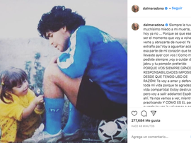 Dalma Maradona se despediu de seu pai. Captura/Instagram/dalmaradona