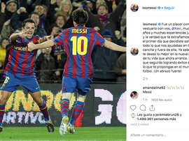 Messi also praised Xavi's contribution to the sport. Instagram