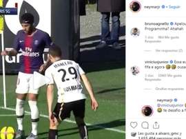 Neymar défie Vincius. Screenshot Instagram/Neymarjr