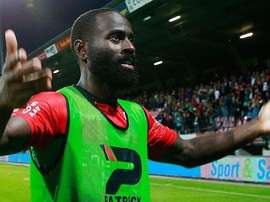 Quincy, en uno de sus partidos con el NEC. Voetbal