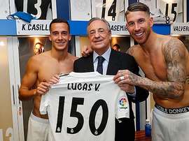 Lucas Vázquez ya suma 101 partidos en Liga con el Madrid. RealMadrid