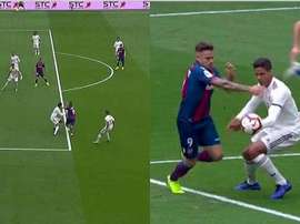 Varane a fauté à deux reprises. Capture