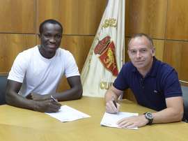 Dwamena llega cedido al Zaragoza. Twitter/RealZaragoza