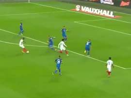 Rashford fires beyond Dubravka from range. Youtube