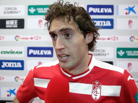 Baena, con el corazón partido. Captura/GranadaCdeF