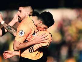 Raúl Jiménez alcanzó los 25 goles en la Premier League. Twitter/Wolves