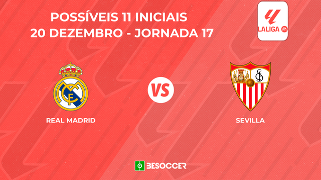 Real Madrid - Sevilla: Veja as prováveis escalações