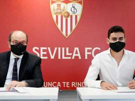 El canterano Pablo Pérez, sevillista hasta 2024. Twitter/SevillaFC