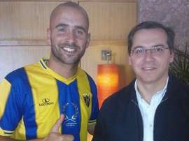Ricardo Campos en su presentación con el Uniao da Madeira. ABola