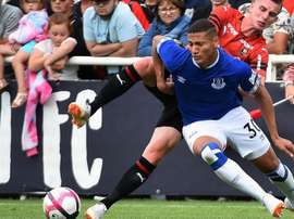 Richarlison recusa o Manchester United para renovar com o Everton. AFP