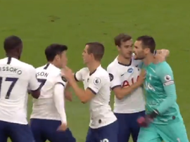 Son e Lloris quase se agridem em campo. Captura/FootballDailly