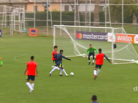 Rodrygo a marqué sur une action de Vinicius. Capture/CBFTV